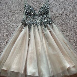 Gianni Bini Cream Sequin Dress